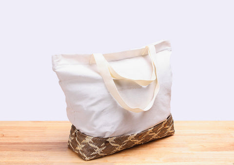 Komkrit - Bamboo And Cloth Bag (Medium)